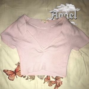 soft pink crop top